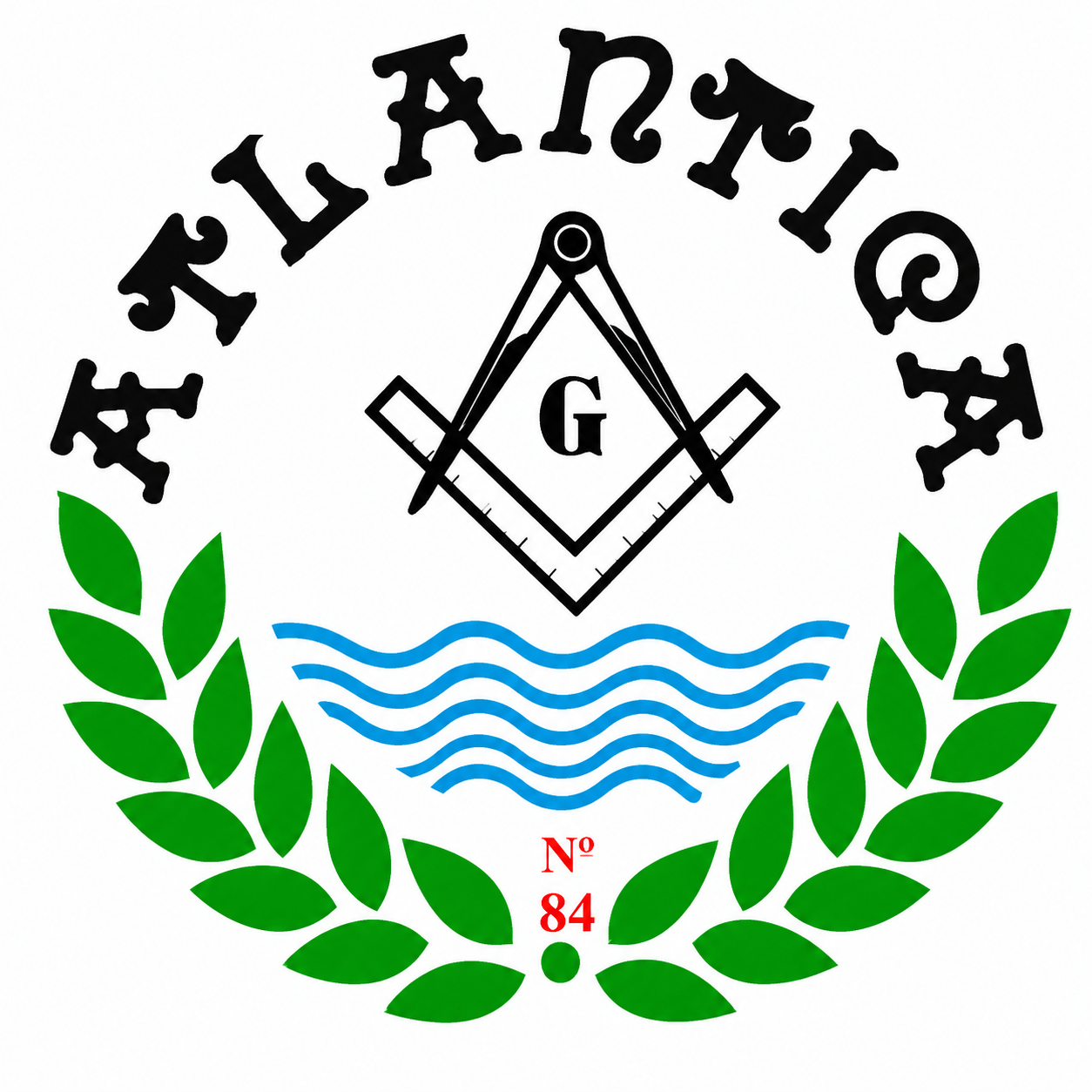Emblema de la R.·.L.·.S.·. Atlántica Nº 84